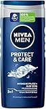 NIVEA MEN Protect & Care Pflegedusche (250 ml), feuchtigkeitsspendendes Duschgel mit Aloe Vera, milde Dusche für eine maskulin gepflegte H