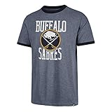 '47 Brand Buffalo Sabres Belridge Ringer NHL T-Shirt Navy, L