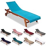 Frottee Schonbezug für Gartenliege | Liegetuch 75x200 cm | Sonnenliege | Strandliege | 100% Baumwolle | Oeko-TEX® Standard Zertifiziert | Türk