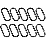 10 Stück Karabinerhaken Clip-Karabiner Karabiner Schlüsselanhänger aus Aluminiumlegierung Feder-Karabiner Mini Feuerwehr Karabiner Schnapphaken Kletterschnalle für Camping Wandern Reisen Angelrucksack