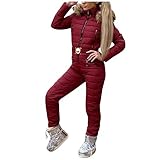 Blingko Damen Skianzug Schneeanzug Skioverall Skifahren Skianzüge Overall Jumpsuit Frauen Snowboard Skisuit Outdoor Sport Winter Warme Schnee Sätze mit Kapuze Funk