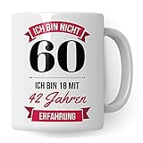 60. Geburtstag Frauen Tasse - Deko Geschenk 60 Geburtstag Frau - Becher 60 Jahre alt Spruch Kaffeebecher 1961 Jahrgang Geschenkidee - Kaffeetasse Geburtstagsgeschenk 2021
