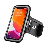 Handy-Halterung für iPhone 12, 12 Pro, 11, X, Xs, 8, 7, 6, 6S, Samsung Galaxy S20, S10, S9, S8, S7, S6, Edge, Plus & LG, Huawei, Google, Sony – Wasserabweisende Armbandhülle zum L