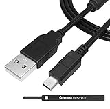 3M Ladenkabel für PS3 Controller, 6amLifestyle Hi-Speed USB auf Mini USB Kabel, 5 Pin Ladekabel Kabel für Sony PSP, PS3, GoPro HERO2 3, Mobiltelefone, MP3 Player, Schw