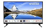 Qantec 32 Zoll Smart TV mit Android TV Full HD mit Freeview HD Netflix | Prime | Disney | ITV Hub | All 4 | My 5 | QT3223DLEDS