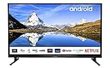 Qantec 32 Zoll Smart TV mit Android TV Full HD mit Freeview HD Netflix | Prime | Disney | ITV Hub | All 4 | My 5 | QT3223DLEDS