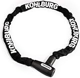 KOHLBURG langes Kettenschloss - 107cm lang & 6mm Starke Kette - zuklickbares Fahrradschloss mit Schlüssel für F