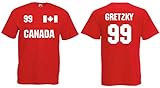 world-of-shirt Herren T-Shirt Canada/Kanada Gretzky 99 Trik