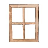 Nature by Kolibri Deko Fenster aus Holz, Fensterrahmen im Vintage Design, Bilderrahmen rechteckig 35 x 27 x 1,5