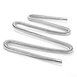Queiting Edelstahl Abgasschlauch 250cm Abgasrohr 25mm Abgasschalldämpfer Standheizung Schalldämpfer Set Auspuffrohr Gas für Autos Luft Diesel Heizung