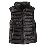 NP Verpackbare ultra-leichte ärmellose Damen-Winter-Daunenjacke weiße Ente-F