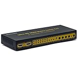 KanaaN Leicke 4K UltraHD HDMI 6x2 Matrix Switch | Fernbedienung | 5.1 Surround SPDIF Optisch + Stereo 3.5mm Klinke Audioausgang | Arc und Pip | FullHD, UHD, 4K, 4K*2K | HDMI 1.4 Standard | HDCP 2.0