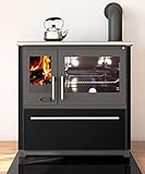 EEK A+ Küchenofen Holzherd Plamen 850 schwarz, rechte Version - 8 kW Dauerb