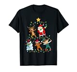 Dabbing Weihnachtsmann Elf Santa Rentier Xmas Weihnachts T-S