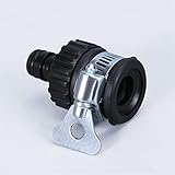 WEMUR Bewässerungskit Dauerhafter Universalwasser-Wasserhahn- Adapter Kunststoffschlauch- Fitting Schnellanschluss- Armaturabschnitt für das Waschen Gartenbewässerung (Color : Black)