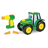 John Deere 46655 Bau-Dir-Deinen-Johnny-Traktor, Kinder Traktor zum Selbstbauen, Hochwertiger Traktor für Kinder ab 18 Monaten, Spielen und Sammeln, Spielzeugtraktor, ab 18 M