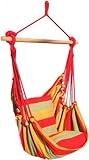 Hängesessel Hängesitz TOBAGO Schaukel Sitzschaukel Hängematte Hängestuhl blau rot NEU, Farbe:R