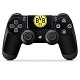 DeinDesign Skin kompatibel mit Sony Playstation 4 PS4 Controller Folie Sticker Borussia Dortmund Logo BVB