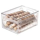 Cages Rolling Egg Box Ei Halter für Kühlschrank Haushalt Transparente Schublade Eierfach Einstellbare Eierhalter Lagerbehälter für 36 E