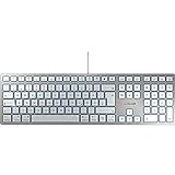 CHERRY KC 6000 Slim for Mac Tastatur, Silber/Weiß, einfarbig