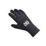 PAWHITS Neoprenhandschuhe 3mm Thermohandschuhe Winterhandschuhe wasserdichte Anti-Rutsch-Handschuhe für Männer und Frauen Herren Schwarz (XL)