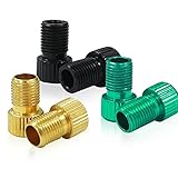 LSEEKA 3Paar Fahrrad Ventil-Adapter Fahrrad Color Alu Ventiladapter Gold & Schwarz & Grün Universal Adapter Konverter F