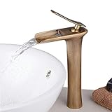 Beelee Wasserfall Wasserhahn antiken bronze Messing becken spuele wasserhahn single mit wasserhaehne Antique b