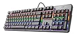 Trust GXT 865 Asta Mechanische Tastatur (QWERTZ, Deutsches Layout, Multi Color Beleuchtung) schw