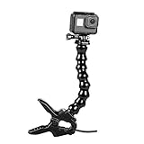 Suptig Jaws Flex Clamp Mount Schwanenhals-Halterung für GoPro Hero 10 Hero 9 Hero 8 Hero 7 Hero 6 Hero 5 Hero 4 Session Hero 3+ Hero 3 Arlo Arlo Pro Arlo G