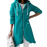 WAEKQIANG Damen Herbst Und Winter New Personality Street Sweater Zipper Hooded Long Sw