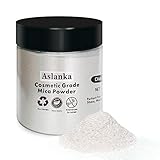 Aslanka Epoxidharz Farbe Metall, 50g Weiß Resin Pulverfarbe Seifenfarbe Pigmentpulver Mica Pulver Powder für Badebombe, Kerze, kosmetischer, Lidschatten, S