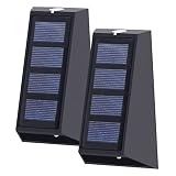 Solarleuchte für Außen Automatischer Farbwechsel Solarlampe Außen Solarleuchte Sicherheitswandleuchte 600MAH Wasserdichte Wandleuchte Garten (2 Stück)