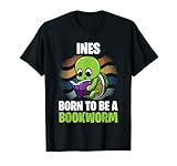Ines - Born To Be A Bookworm - Personalisiert T-S