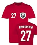WM EM Trikot - ÖSTERREICH 27 - Herren T-Shirt - Rot/Weiss-Schwarz Gr. XXL