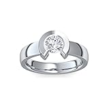 ** Einkaräter ** Silberring Verlobungsringe Amoonic mit Zirkonia Ring LUXUSETUI! Antragsring Ring Silber 925 rhodiniert * 1 Karat Heiratsantrag Antrag Silberringe Zirkonia TS01SS925ZIFA60