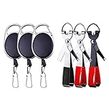 HiBD Fishing Quick Knot Bindewerkzeug 3 Sets Edelstahl 4 in 1 Werkzeug Inklusive Quick Knot Knoter Fliegenschnurclipper Hakenspitzer Hakenöse Nadel mit Zinger Retrak