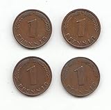 generisch Set 4 x 1 Pfennig D, F, G, J 1948 Bank Deutscher Länder 1948 (Münzen für Sammler)