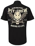 Gasoline Bandit Design - Rockabilly Biker Worker Racer-Hemd Kurzarm: Pit Crew L