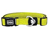 DDOXX Hundehalsband Air Mesh, verstellbar, gepolstert | viele Farben | für kleine & große Hunde | Halsband Hund Katze Welpe | Hunde-Halsbänder | Katzen-Halsband Welpen-Halsband klein | Gelb, L