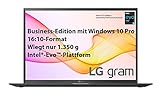 LG gram 17 Zoll Ultralight Notebook Business Edition - 1,35 kg leichter Intel Core i5 Laptop (16GB LPDDR4, 512GB SSD, 19,5 h Akkulaufzeit, WQXGA IPS Display, Thunderbolt 4, Windows 10 Pro) - Schw