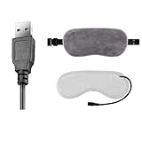 ZSDGY USB Dampf Augenmaske/Plüsch Eisbeutel Eisbeutel Augenschutz Shading Schlaf Thermostat,Grey