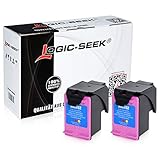 2 Logic-Seek Tintenpatronen kompatibel mit HP 62XL für HP OfficeJet 250 OfficeJet 200 Envy 5540 5600 Series, 7600 Series, Officejet 8000 Series - Color je 11, 5