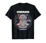 Ohmmm Yoga Katzen Meditation Entspannung Om Namaste New Age T-S