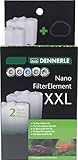 Dennerle 5662 Ersatzkartusche für Nano-Eckfilter XXL, 2er Pack - 2X Filterelement inkl. 1 Filterschw