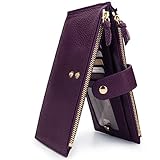 Otto Angelino Genuine Leather 2 Compartment Bifold Wallet with Phone Compatible Slots - RFID Blocking (Lila)