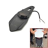ASDNN Motorrad Dirt Bike Heckkotflügel & Bremsstopp Rücklicht Motocross Enduro Kotflügel 12 LED Rücklicht Für KTM Kawasaki Yamaha BMW