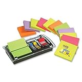 Post-it DS100-VP Z-Notes Spender Promotion (76 x 76 mm inkl. 1 Post-it Z-Notes und Index Spender) 12 Blöcke à 100 Blatt Neonfarb