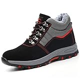 KTDYG Arbeitsschuhe Winter Herren Damen Sicherheitsschuhe S3 Leicht Warm Gefüttert Stahlkappe Schutzschuhe Sicherheitsstiefel 35-48