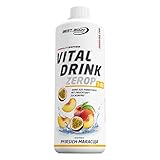 Best Body Nutrition Vital Drink ZEROP - Pfirsich-Maracuja, Original Getränkekonzentrat Sirup zuckerfrei, 1:80 ergibt 80 Liter Fertiggetränk, 1000