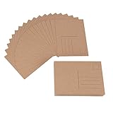 ewtshop® 100 blanko Postkarten aus Kraftpapier, Format A6, perfekt zum kreativen Basteln bemalen, als Grußkarte, Geburtstagskarte, Einladungsk